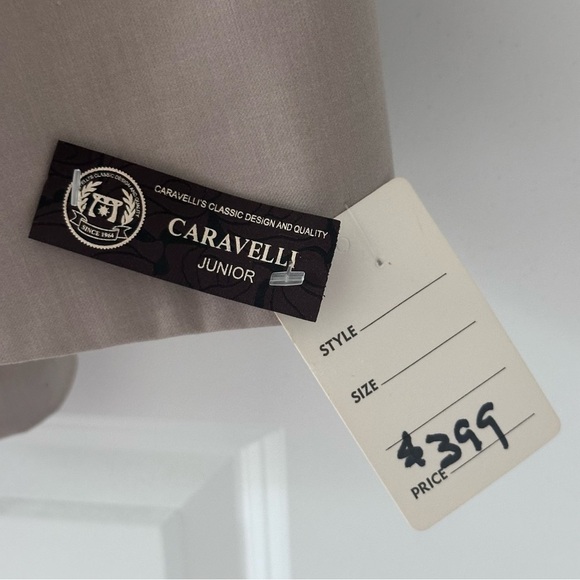 Caravelli Blazer Sport Coat Junior Men's Beige Oxford Designed in Italy 38L 32W - Picture 4 of 10